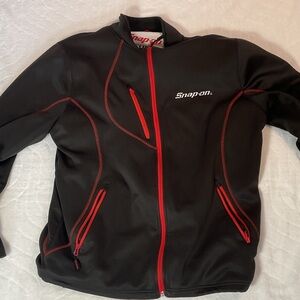 Snap-on Black Performance Jacket with Red Accents choko